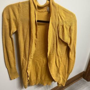 Yellow knit cardigan